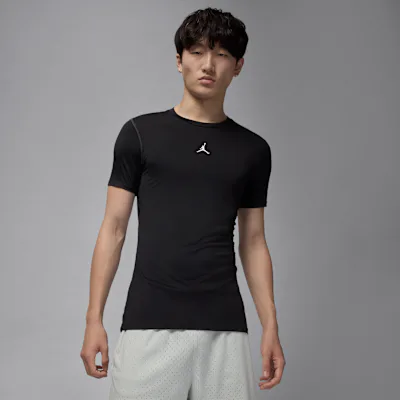 Jordan Sport Men's Dri-FIT Short-Sleeve Base Layer Top - Black/White