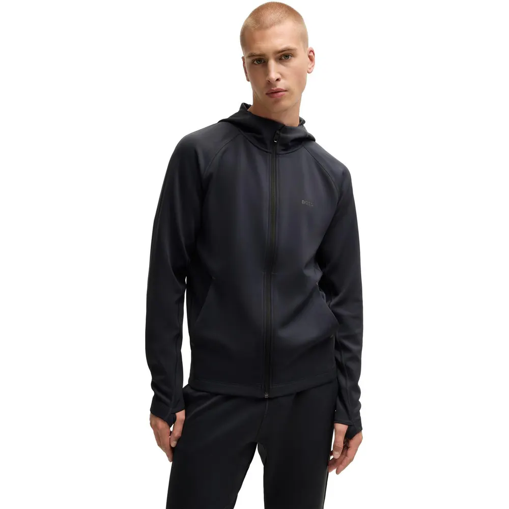 Boss Men's Sicon Active Green Moisture-Wicking Tracksuit Top detail 3