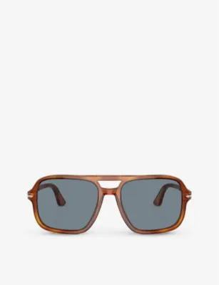PERSOL PO3328S pilot-frame tortoiseshell acetate sunglasses