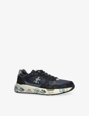 PREMIATA Mase Suede and Woven Trainers - EUR 46 / 12 UK MEN in Navy, additional product view 3