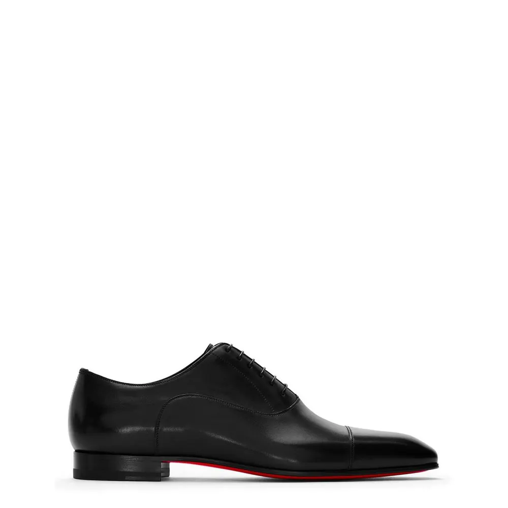 Christian Louboutin Men's Greggo Lace-Up Leather Boat Shoes