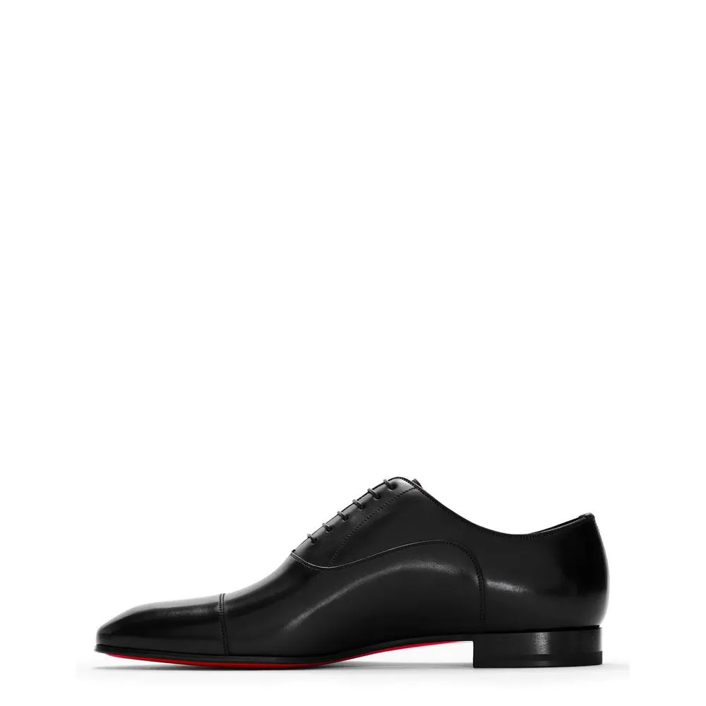 Christian Louboutin Men's Greggo Lace-Up Leather Boat Shoes detail 2