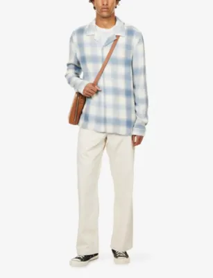 PAIGE Glenmore Wide-Leg Cotton And Linen Blend Trousers detail 2