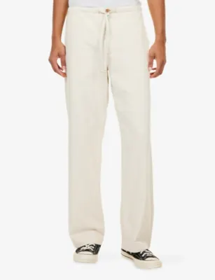 PAIGE Glenmore Wide-Leg Cotton And Linen Blend Trousers detail 3