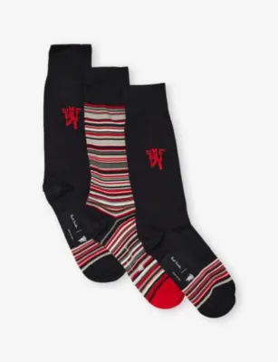 PAUL SMITH 3-Pack Cotton-Blend Socks