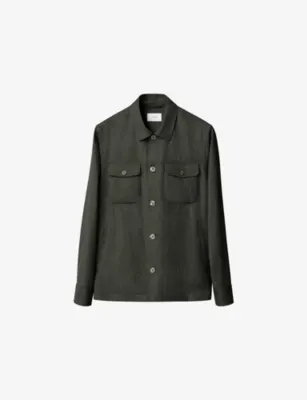 ETON Chest-Pocket Long-Sleeved Wool Overshirt - XXXXXL