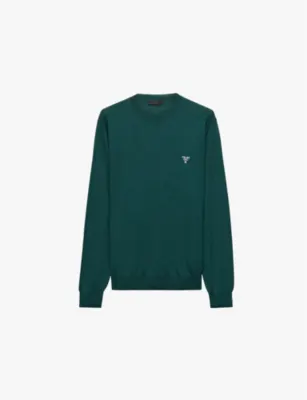PRADA Superfine crewneck wool sweatshirt - BLACK detail 3