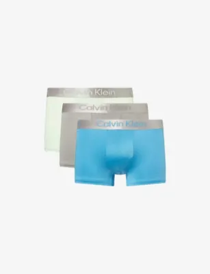 CALVIN KLEIN Micro-Stretch Pack of Three Jersey Trunks