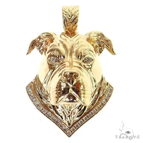 RINA - For Him FACTORY Dog Head Pendant 68856 in Rose Gold – Pendant