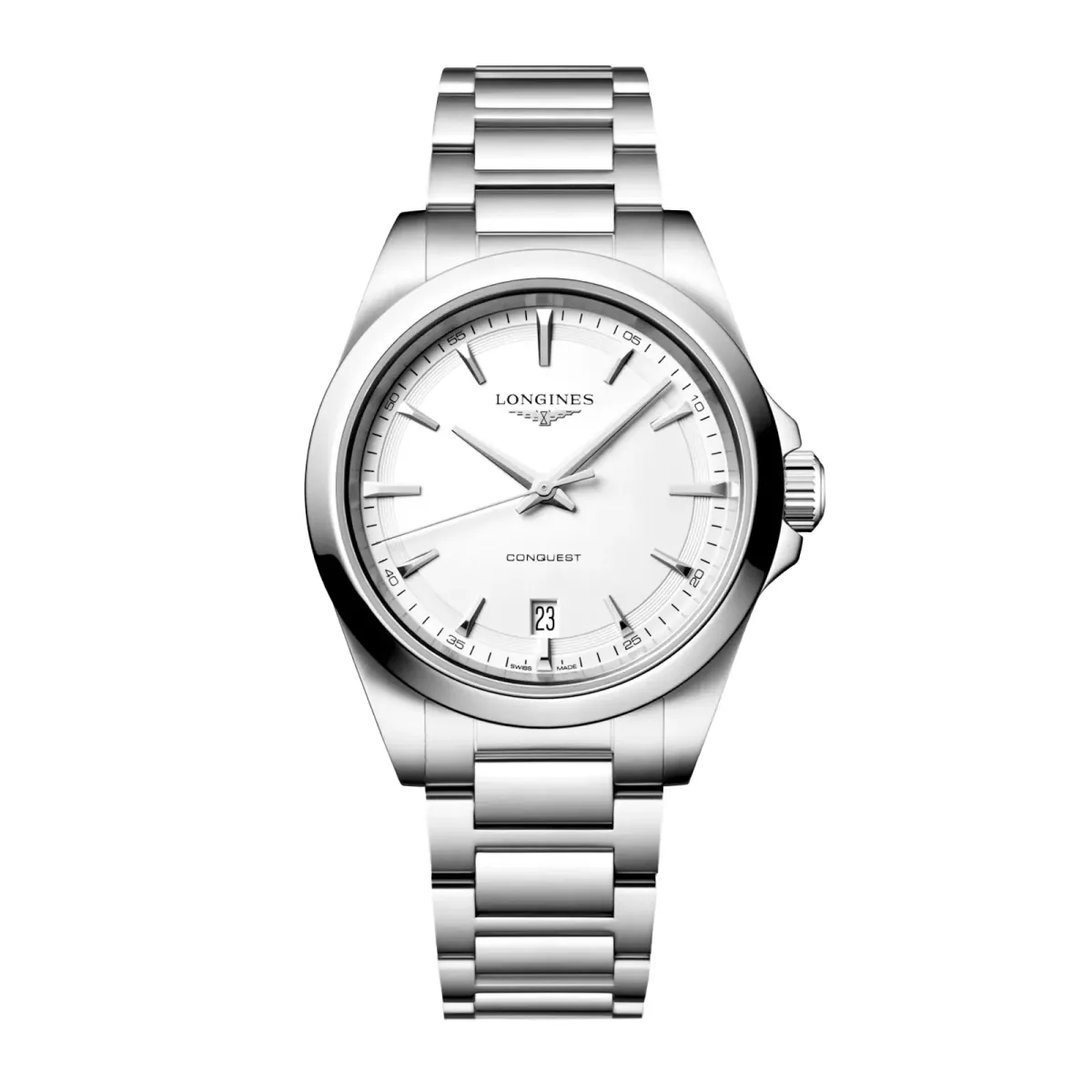 Longines Conquest 38mm Mens Watch White
