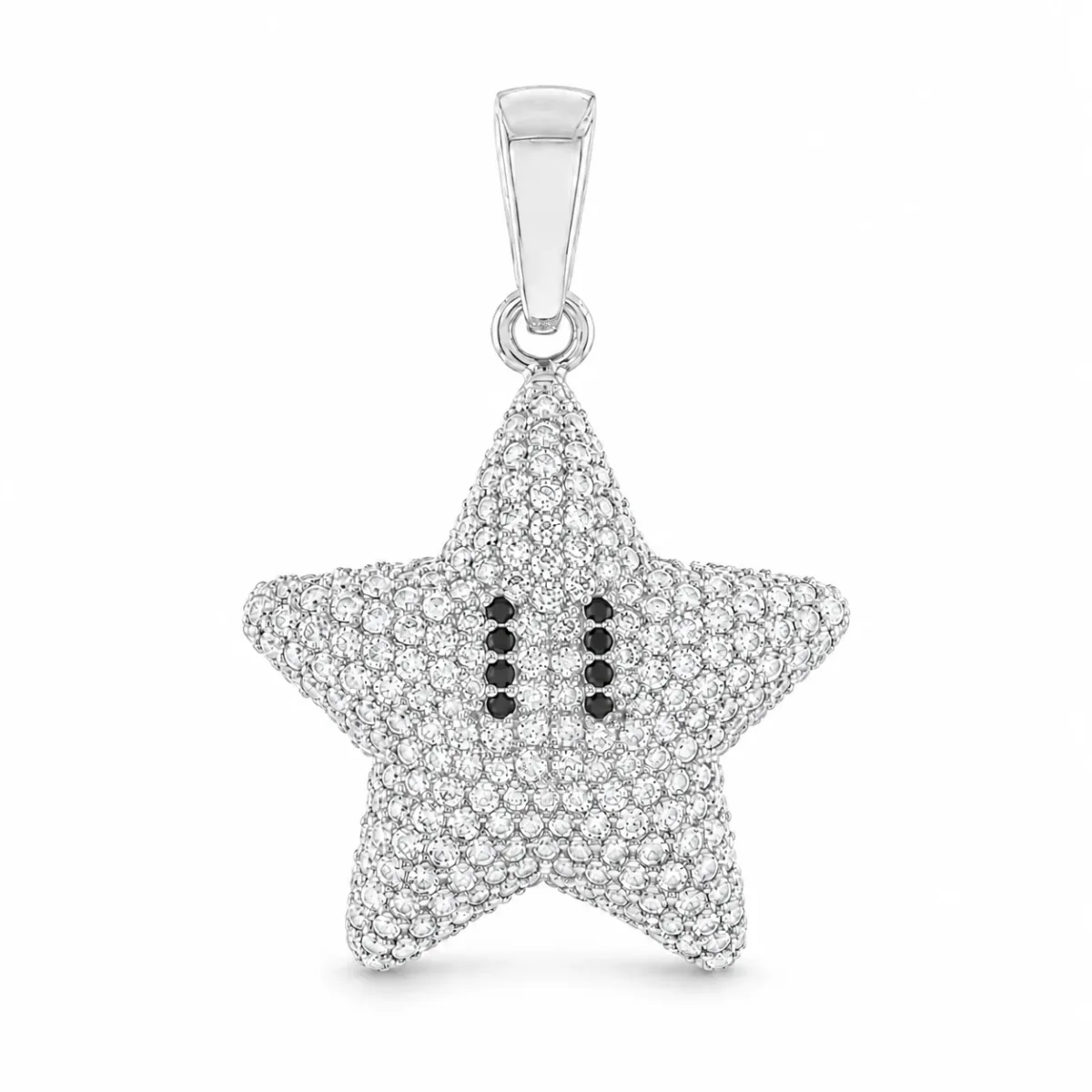 RINA - For Him FACTORY Mini Mario Star Yellow Diamond Pendant 68223 in White Gold – Pendant
