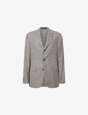 DUNHILL Checked Single-Breasted Wool Blazer