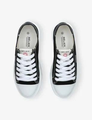 BELIER Rome Canvas Trainers - EUR 45 / 11 UK MEN in BLK/WHITE, additional product view 2