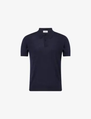 JOHN SMEDLEY Croall Ribbed Merino-Wool Polo Shirt - Rewilding Green