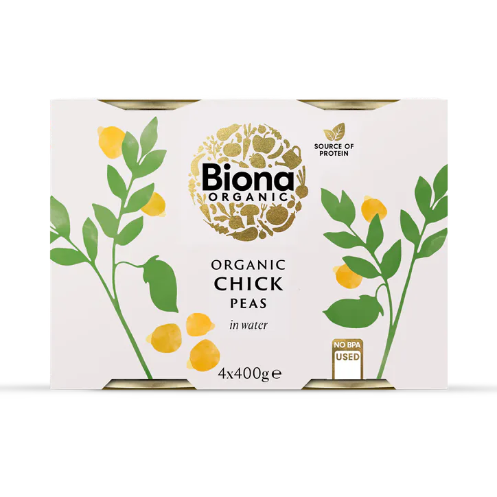 Biona Organic Chickpeas 4x 400g