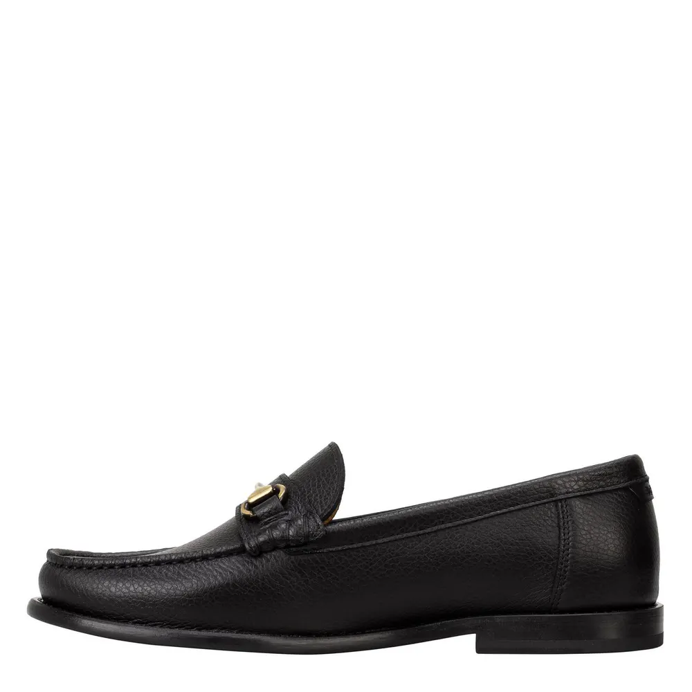 Boss Mens BOSS Leather Slip-on Loafers with Embossed Logo (Tevan) detail 2