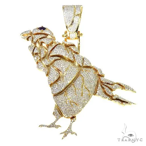 RINA - For Him CUSTOM Custom Made Realistic Heart Shape Bird Pendant 67064 in Rose Gold – Pendant