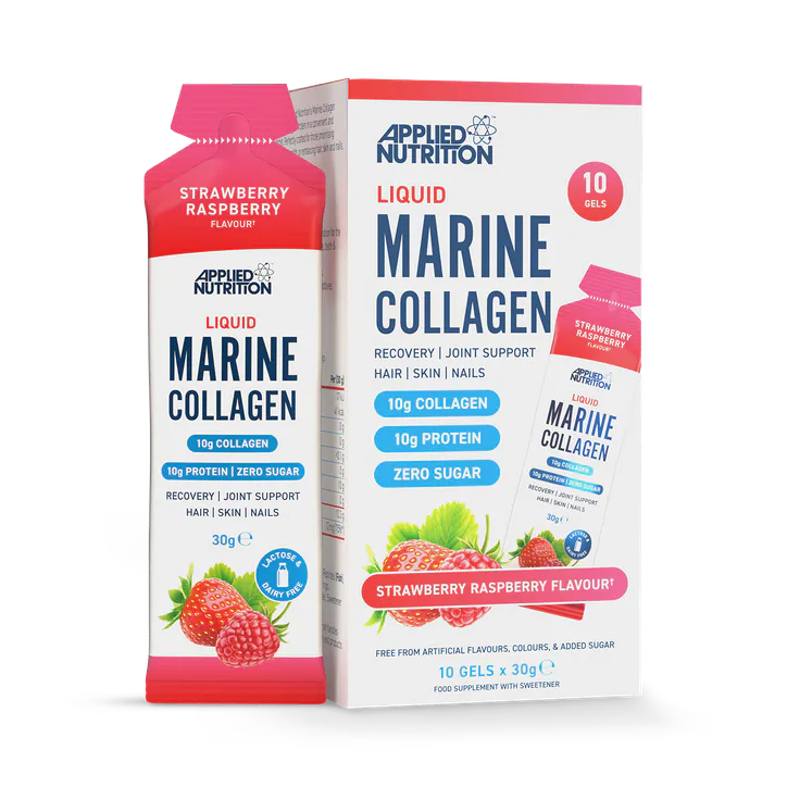 Applied Nutrition Liquid Marine Collagen Strawberry Raspberry 10 Gels