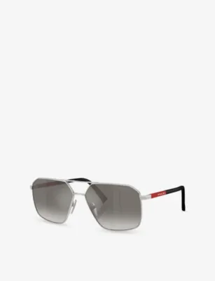 PRADA LINEA ROSSA PS A50S Irregular-Frame Metal Sunglasses detail 2