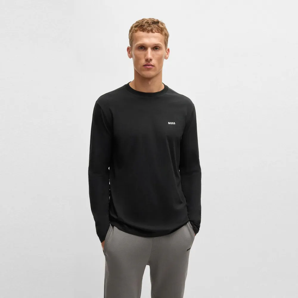 Boss Mens BOSS GREEN Long Sleeve T-Shirt with Iconic Logo Detail detail 2