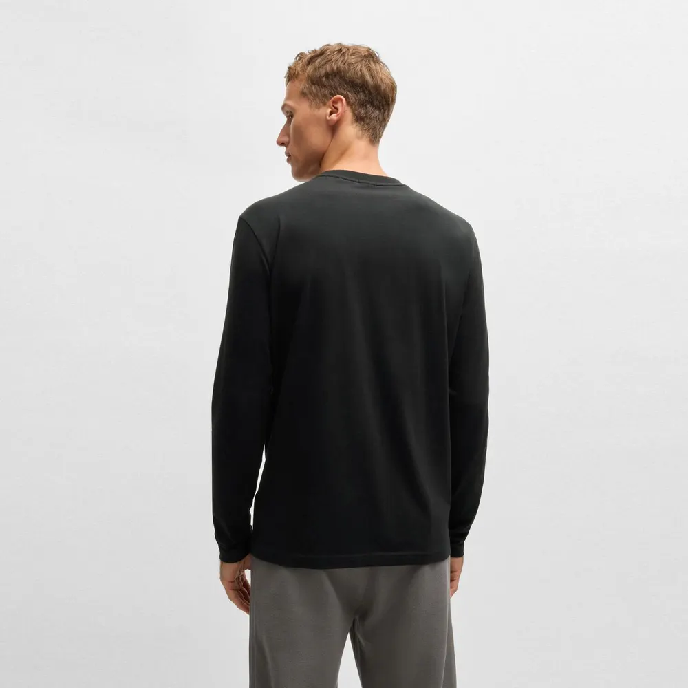 Boss Mens BOSS GREEN Long Sleeve T-Shirt with Iconic Logo Detail detail 3