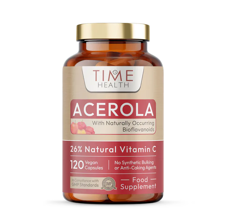 Time Health Acerola Cherry - 26% Wholefood Vitamin C - Immune Support