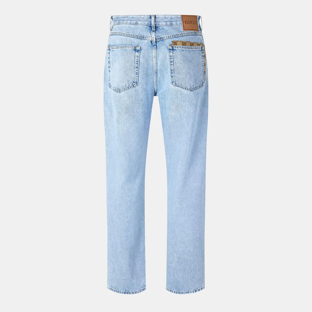 Gucci Men's Stretch Slim Fit Jeans detail 2