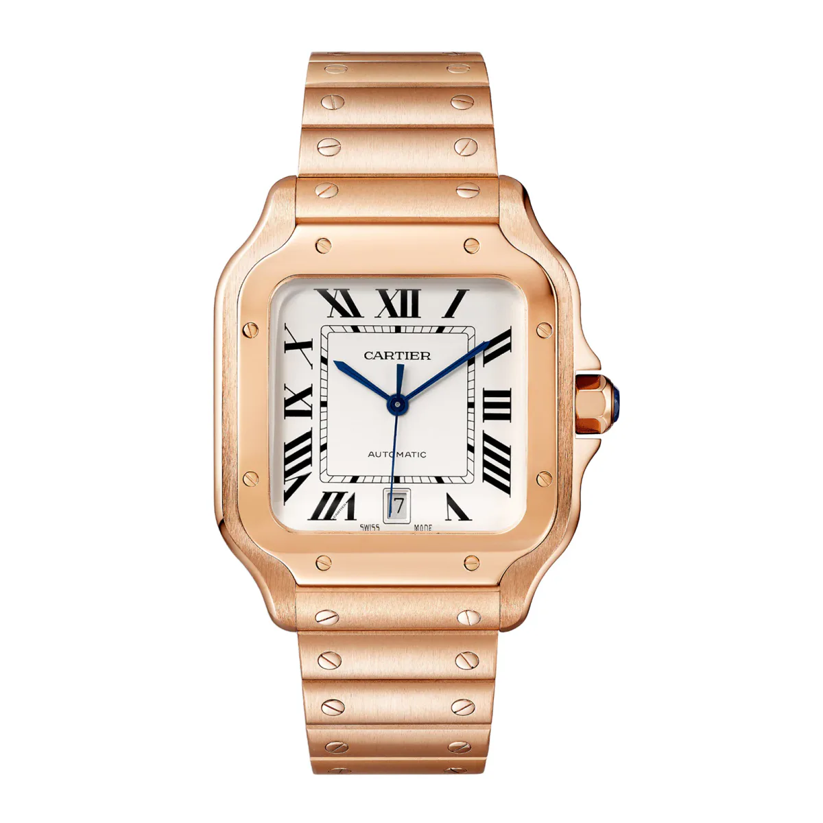 Cartier Santos De Cartier Watch, Large Model, Mechanical Movement With Automatic Winding, Calibre 1847 MC Rose Gold