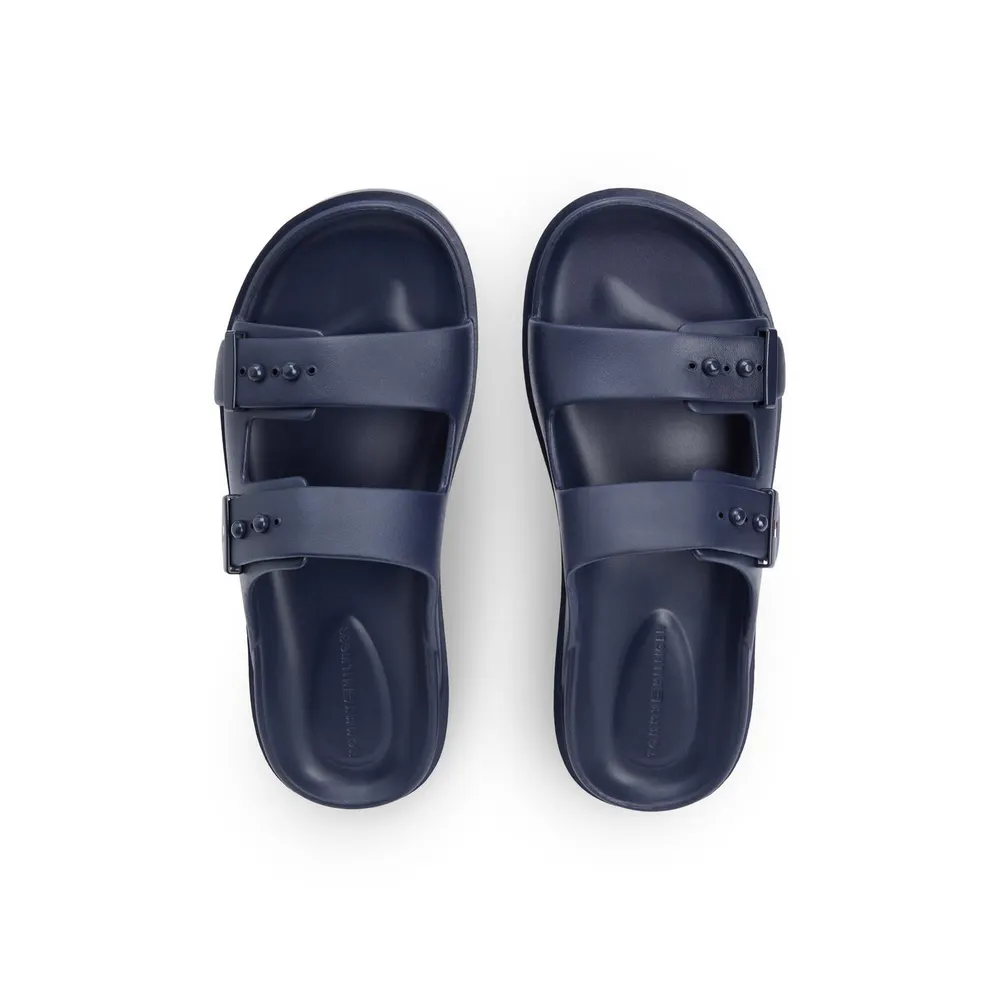 Tommy Hilfiger Men's Pool Sliders in Desert Sky, additional product view 2