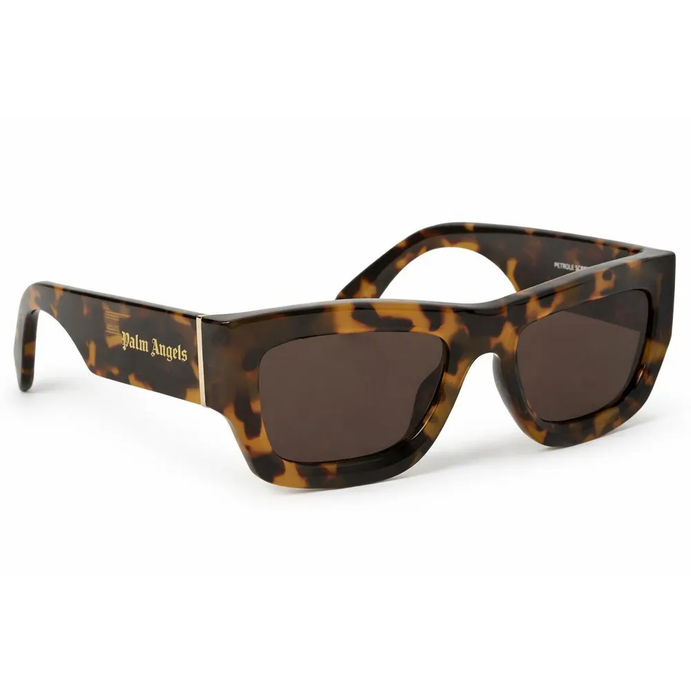 Palm Angels Men's Auberry Rectangle Sunglasses in Havana Brown – Accessories
