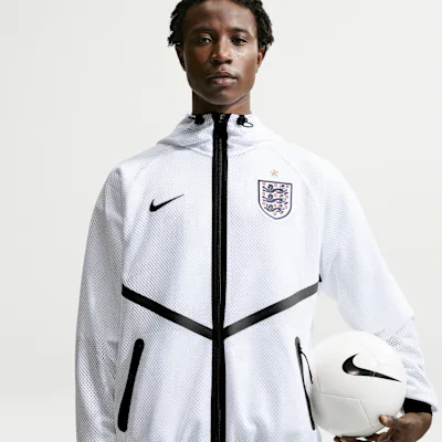 Nike England Men's Nike Dri-FIT Football Anthem Jacket - White/Black/Obsidian in White/Black/Obsidian – Nike men's and unisex