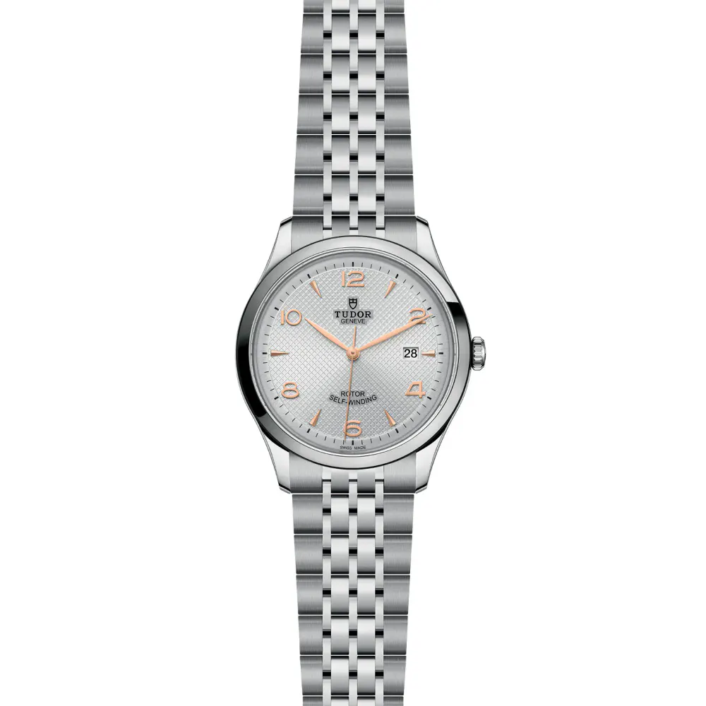 Tudor 1926 41mm Mens Watch Steel Case Silver Dial detail 2