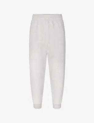 SKIMS Tapered Soft-Knit Cotton-Blend Jogging Bottoms - LIGHT HEATHER GREY