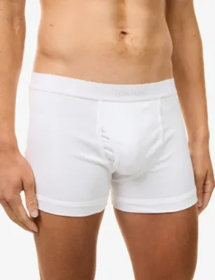 TOM FORD Tonal Cotton Bx Brief in WHITE, additional product view 3