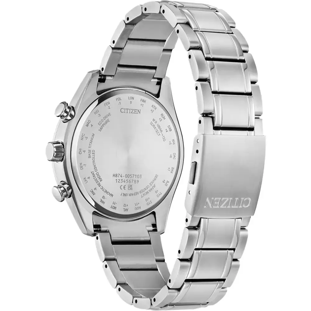 Citizen Tsuki-Yomi' Radio-Controlled Moonphase Eco-Drive 43mm Mens Watch Blue in Blue, additional product view 2