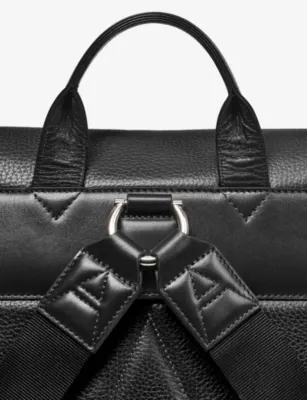 ASPINAL OF LONDON Reporter Leather Backpack detail 2