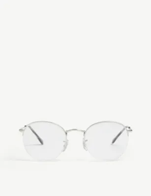 RAY-BAN RB3947V phantos-frame glasses in Silver – Mens | Glasses