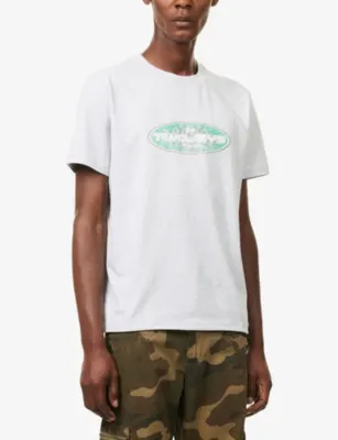 TWOJEYS Speedway Logo-Print Cotton-Jersey T-Shirt in GREY, additional product view 3