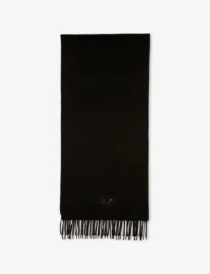 DIESEL S-Imon-D-Long Fringed Wool-Blend Scarf