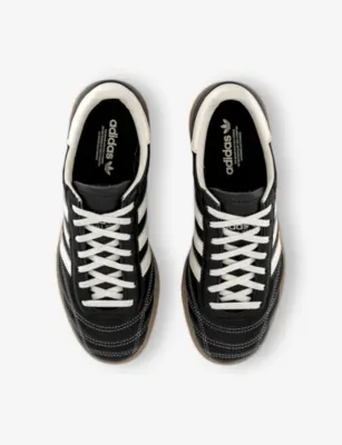 ADIDAS Handball Spezial Quilted Leather Low-Top Trainers - 5.5 in BLACK OFF WHITE, additional product view 2