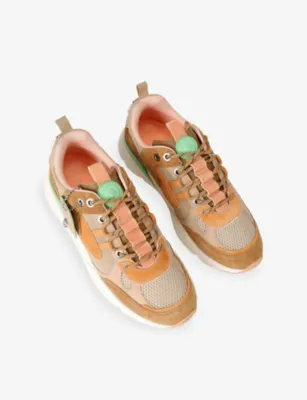 KURT GEIGER LONDON Kurt Runner Suede Trainers - EUR 42 / 8 UK MEN in TAN COMB, additional product view 2