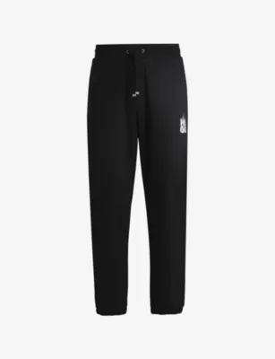HUGO Branded-print drawstring-waist cotton-jersey jogging bottoms