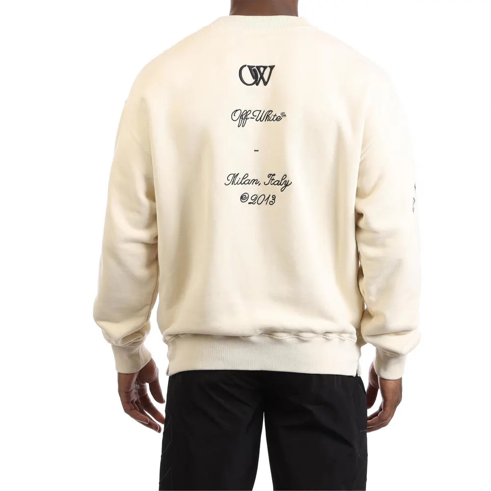 Off White 23 Logo Skate Crewneck Sweatshirt in Black, additional product view 2