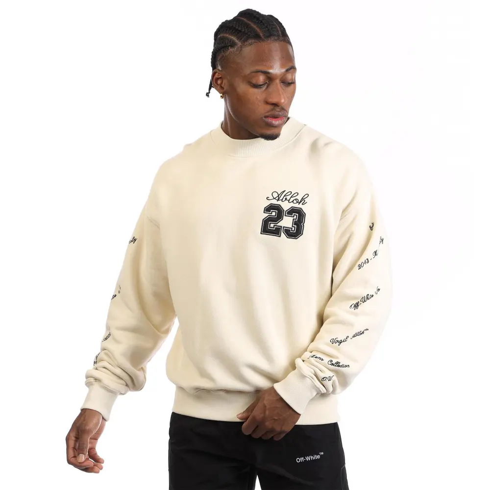 Off White 23 Logo Skate Crewneck Sweatshirt in Black – Clothing