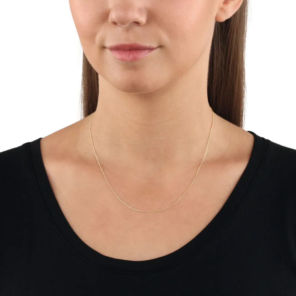 AMOR 9ct Yellow Gold Necklace - 42cm detail 2