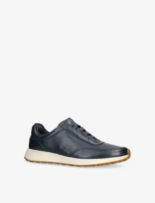 COLE HAAN Grandpro Luxe Mile Leather Trainers - EUR 41.5 / 7.5 UK MEN in NAVY, additional product view 3