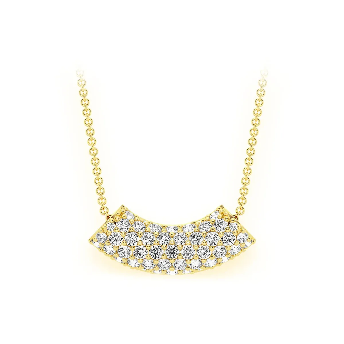For Him Noodle Diamond Pavé Pendant in Rose Gold / Natural Diamond – Pendant