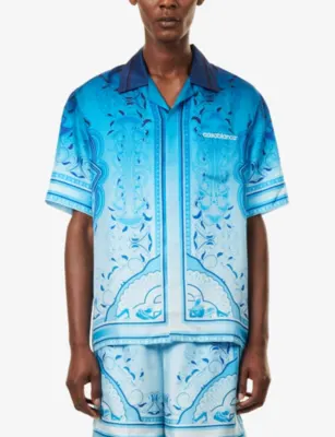 CASABLANCA Egyption Collar Silk Shirt detail 3