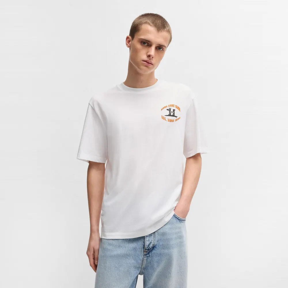 Hugo Men's Nodiwop 01 T-Shirt in White 100, additional product view 2