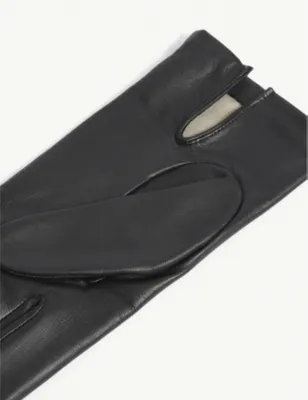 DENTS Hand-stitched silk-lined leather gloves - 8.5 detail 2